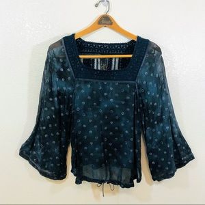 Free People New Romantics Bell Sleeve Blouse